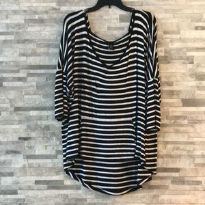 Black and white striped hoodie